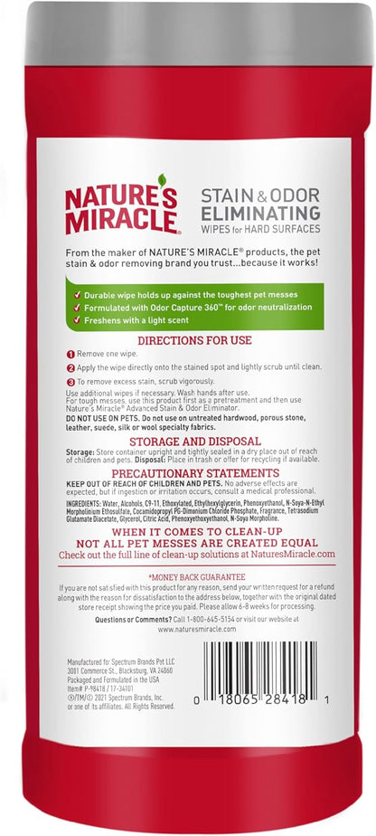 Nature’s Miracle Advanced Stain and Odor Eliminator Dog Spray, Fresh Scent, Severe Mess Enzymatic Formula For Tough Pet Messes, 32 oz