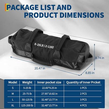 Adjustable Sand Bags for Working Out,Sandbags for Workout for Yoga, Strength Training and Full-Body Workouts