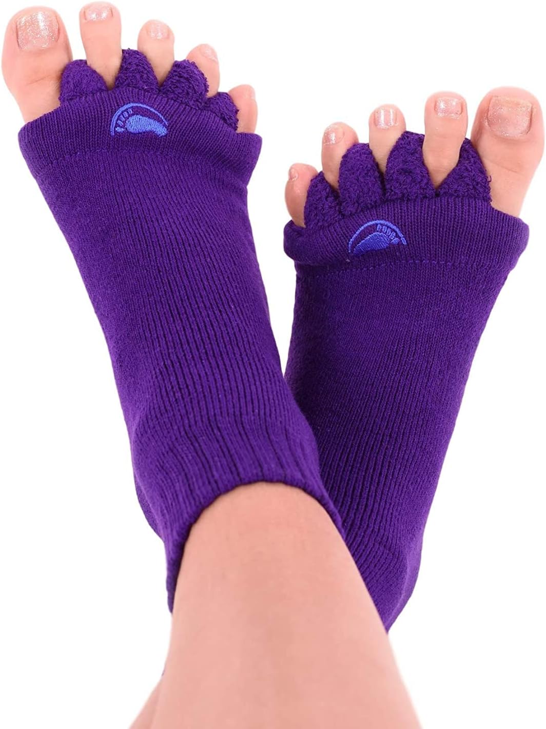 My Happy Feet Foot Alignment Socks with Toe Separators – Holiday Socks for Women & Men - Cozy Christmas Gift Idea