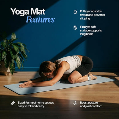 Natural Rubber Mat with Bag | 4.5 mm Pilates Mat | Non Slip Yoga Mat Non Slip| Gym Mats for Home Gym Floor Mat | Home Exercise Mats for Home Workout Accessories | Fitness Mat, Workout Mats for Home Gym | Yoga Matt | Stretching Mat