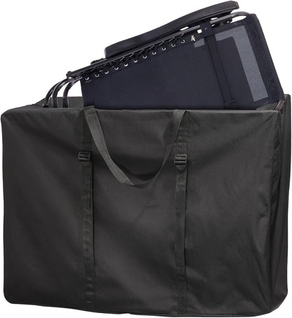 Folding Chair Storage Bag, Waterproof 600D Folding Table Carry Bag with Double Zippers, Adjustable Portable Lounge Chair Carrying Bags for Zero Gravity Chairs, 43" L x 11" W x 29" H (Grey,1 Pack)