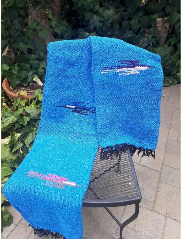 Open Road Goods Mexican Thunderbird Yoga Blanket, Handwoven Throw for Yoga, Meditation, and Home Décor – Versatile Blanket for Beach, Picnic, Camping, or Outdoor Use