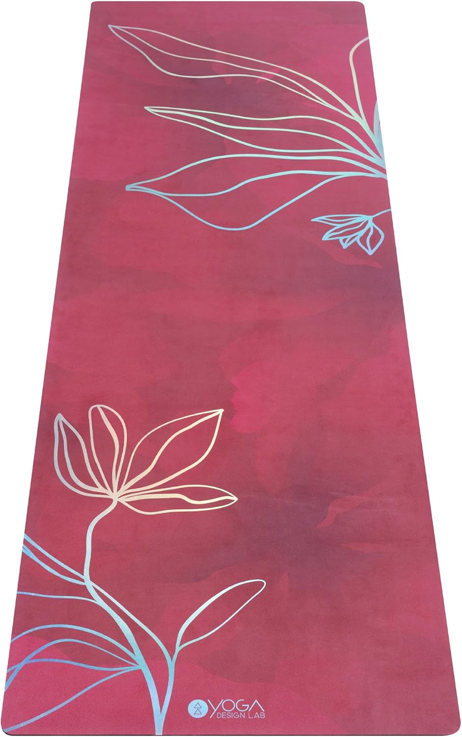 YOGA DESIGN LAB | The Combo Yoga Mat | 2-in-1 Mat+Towel | Eco Luxury | Ideal for Hot Yoga, Power, Bikram, Ashtanga, Sweat | Studio Quality | Includes Carrying Strap!