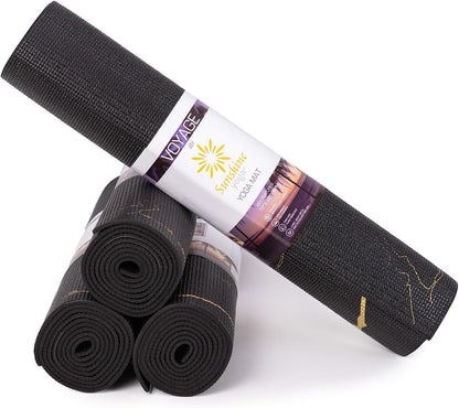 Voyage Yoga Mat, 4 Pack, 72" x 24" Extra Long Exercise Mat, 5mm Thick Bulk Yoga Mats for Schools, Anti-Tear, Non Slip Fitness Mat for Gym or Studio
