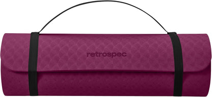 Retrospec Zuma Yoga Mat | 1/2 Inch Thick Non Slip Workout Mat | TPE Exercise Mat for Yoga, Pilates & Stretching | 72x24in