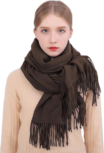 RIIQIICHY Winter Scarfs for Women Pashmina Shawls Wraps for Evening Dresses Large Warm Soft Scarves