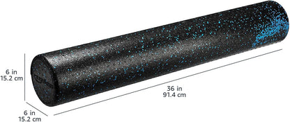 Amazon Basics High Density Foam Roller for Exercise and Recovery, 36 Inches, Blue Speckled