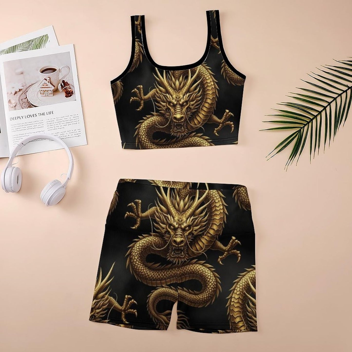 Women's Ribbed Workout Outfits, Seamless Tank and High Waist Shorts