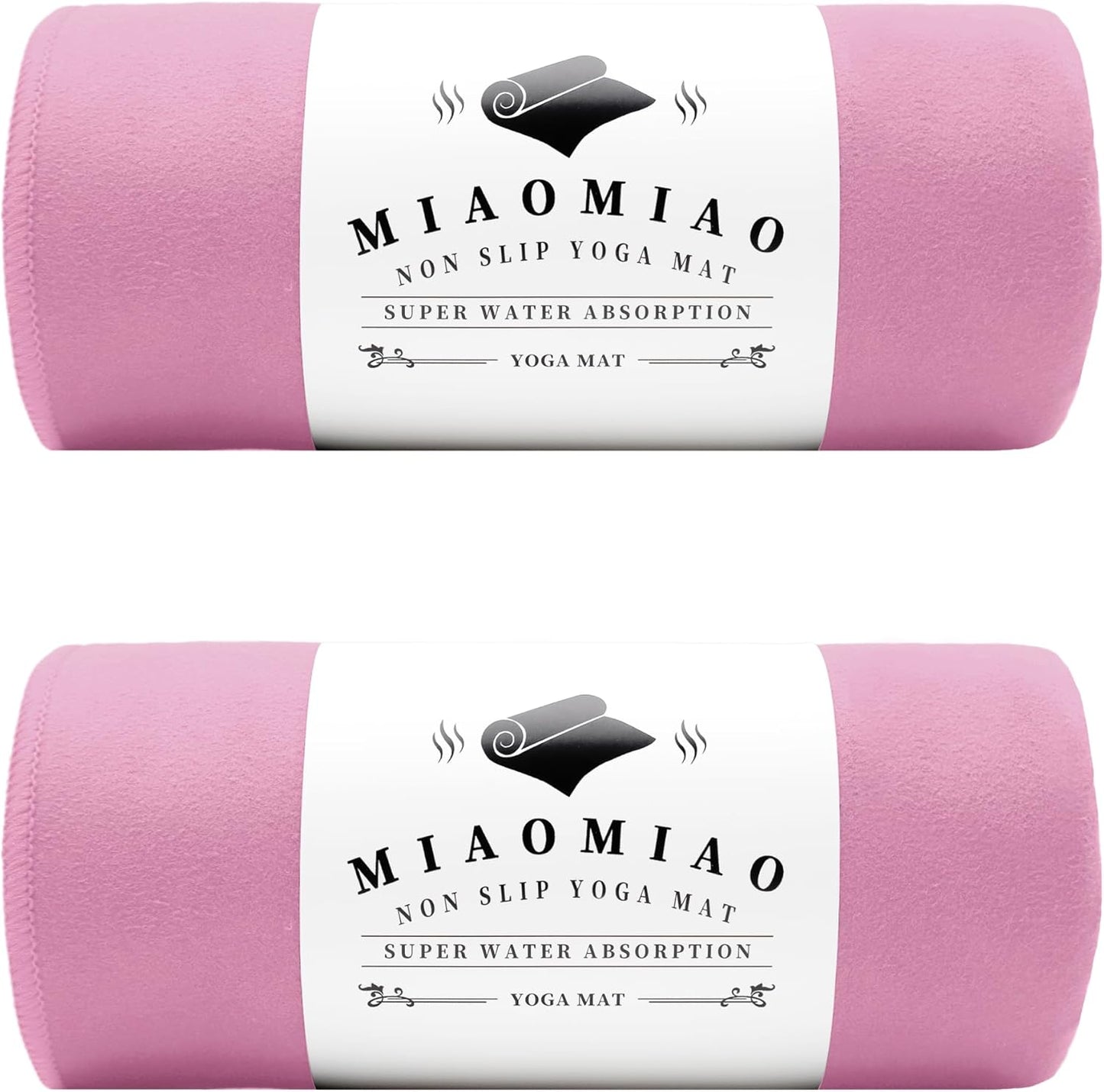MIAOMIAO Non-Slip Hot Yoga Towel Set,Super Absorbent Microfiber in, 24.5" x 72" - Anti-Slip, Injury Free Design for Pilates, Yoga Mats, Exercise, and Fitness Gear