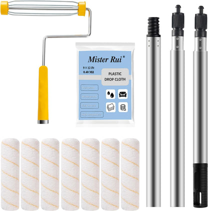 Mister Rui Foam Paint Roller, 4 Inch Paint Roller 10 Pack, Small Paint Roller, Foam Paint Roller 4 Inch, Small Foam Paint Roller High Density, 4 Inch Foam Rollers for Painting Walls, Cabinets