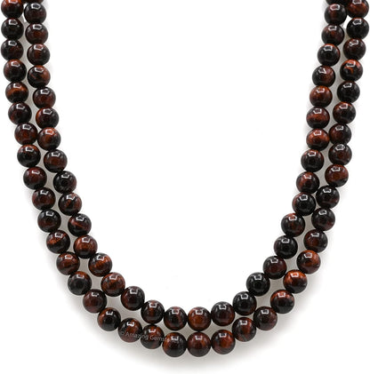 Amazing Gemstone 108 Beads Handmade Mala (Knotted, Rudraksha) - Colors A