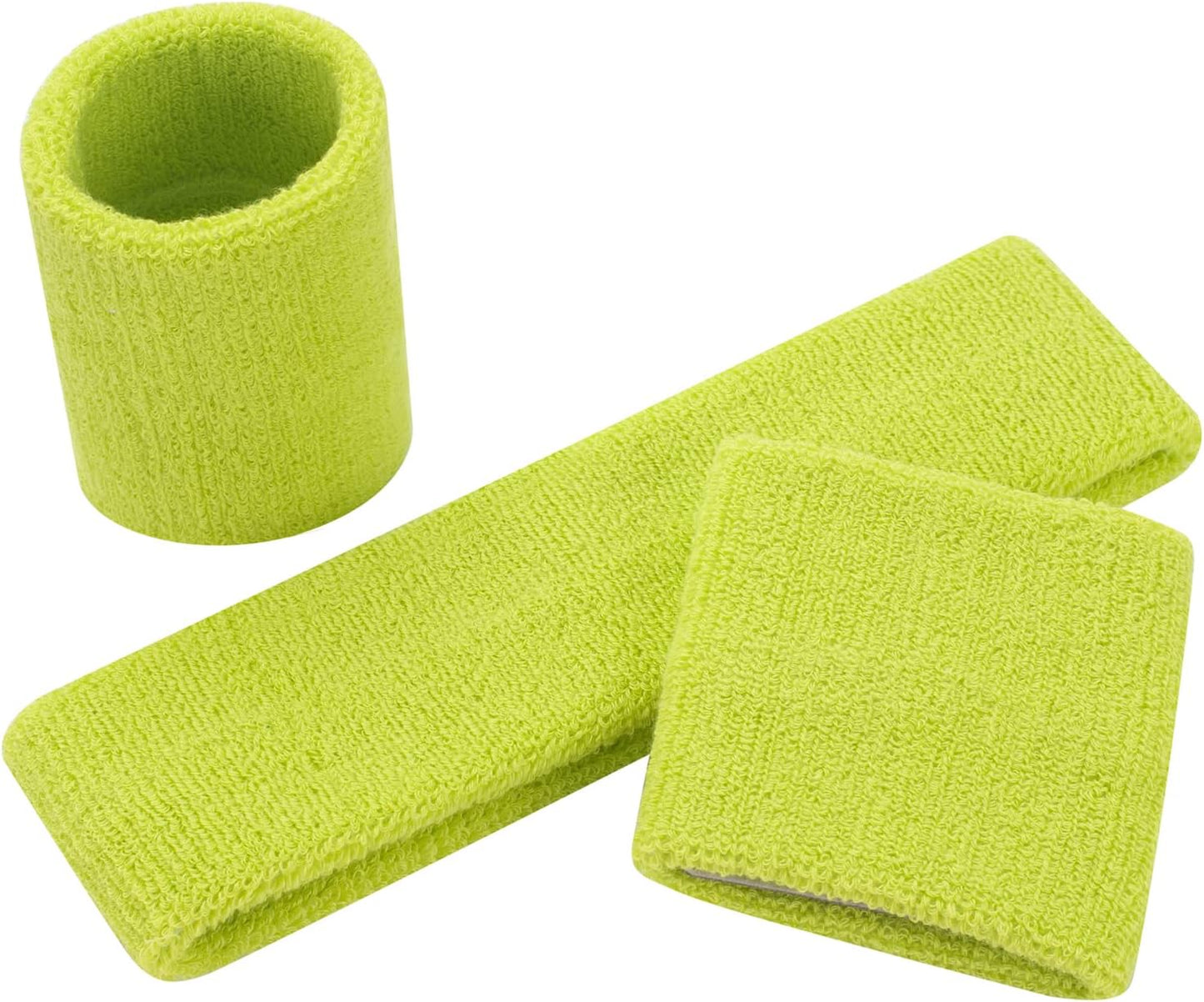 ONUPGO Sweatband Set Sports Headband Wristband Set Sweatbands Terry Cloth Wristband Wrist Sweatband Headbands Moisture Wicking Sweat Absorbing Head Band