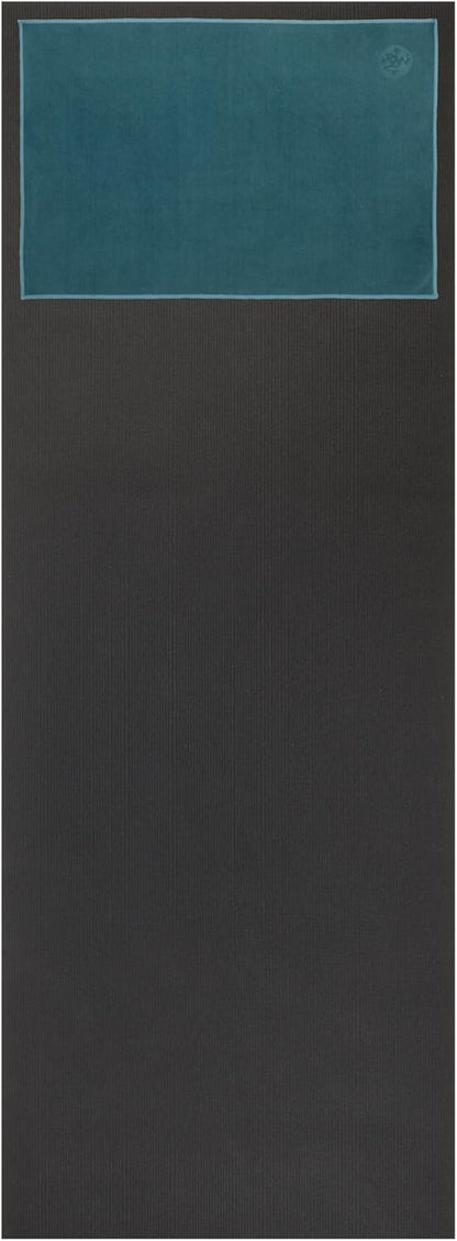 Manduka eQua Hot Yoga Mat Towel - 71" | Rapid Moisture Activated Grip | Ultra Soft Microfiber | Quick Dry | Lightweight, Travel Friendly Mat Layer | 71 x 24 inches | Thunder