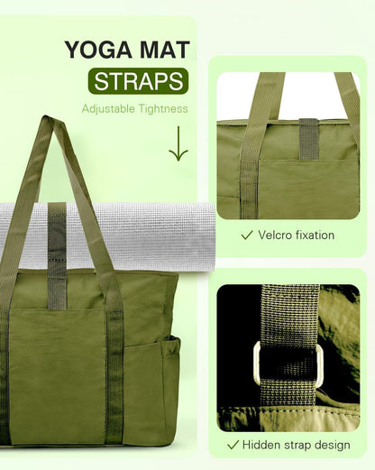 Tote Bag for Women, 26L Capacity Travel Purses Work Bag, Small Zipper Tote Bag for Travel Nurse Gym Teacher