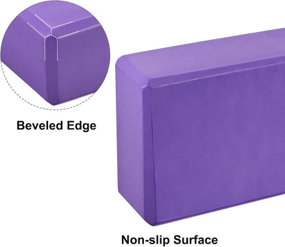 uxcell Yoga Block-Light Weight High-Density EVA Foam Brick for Beginners, Yogis, Pilates, Meditation