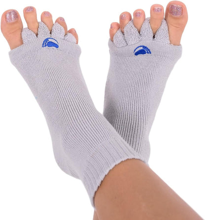 My Happy Feet Foot Alignment Socks with Toe Separators – Holiday Socks for Women & Men - Cozy Christmas Gift Idea