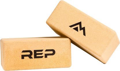 REP Fitness Cork Yoga Block, Eco-Friendly & Non-Slip Yoga Brick | Firm Support for Balance, Poses & Stretching | Durable Cork Block for Home Gym, Pilates, Meditation, Workouts & Physical Therapy