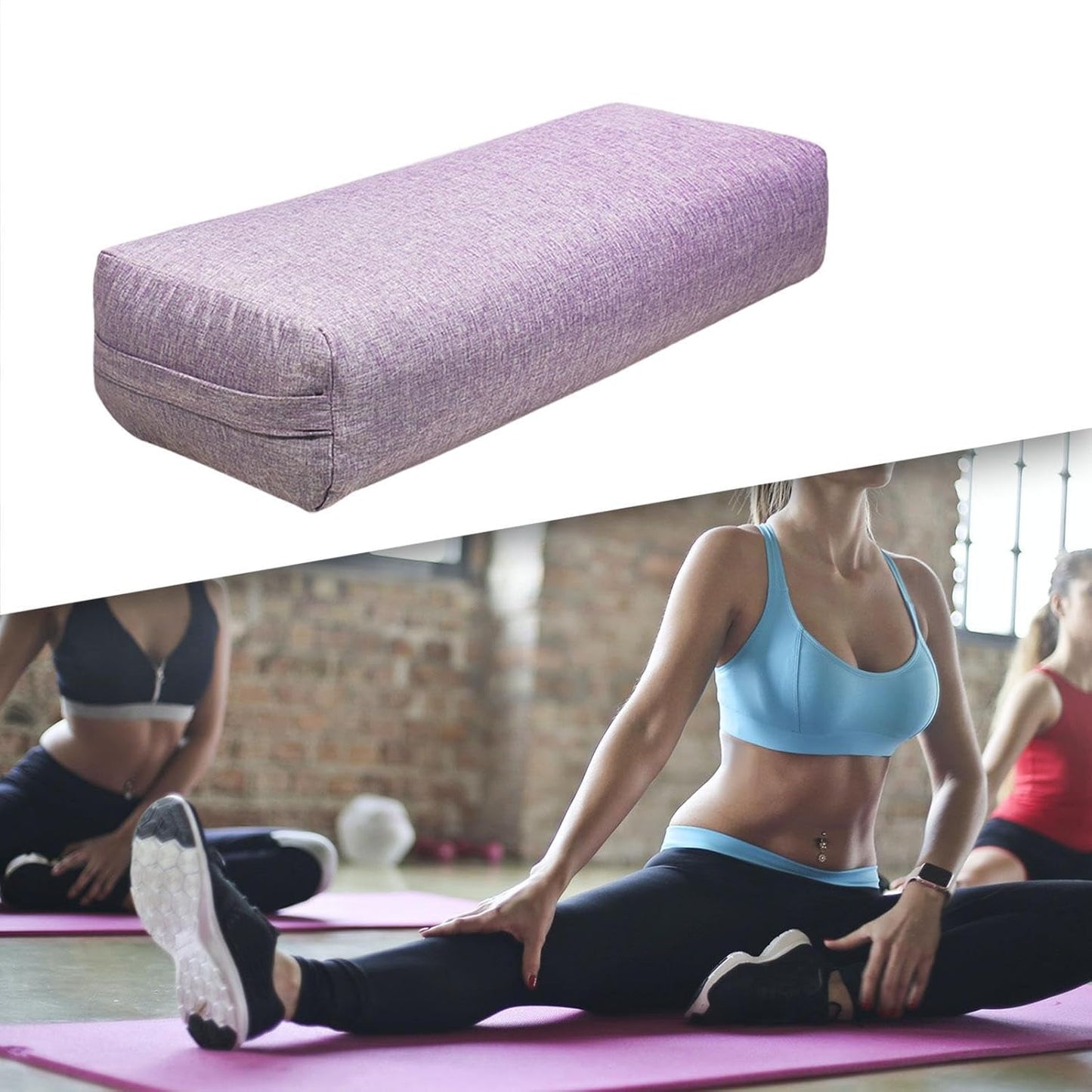 Vaveren Bolster Rectangular Pillow Multifunctional Prop for Legs Lightweight Professional Easy to Clean Cushion with Handle