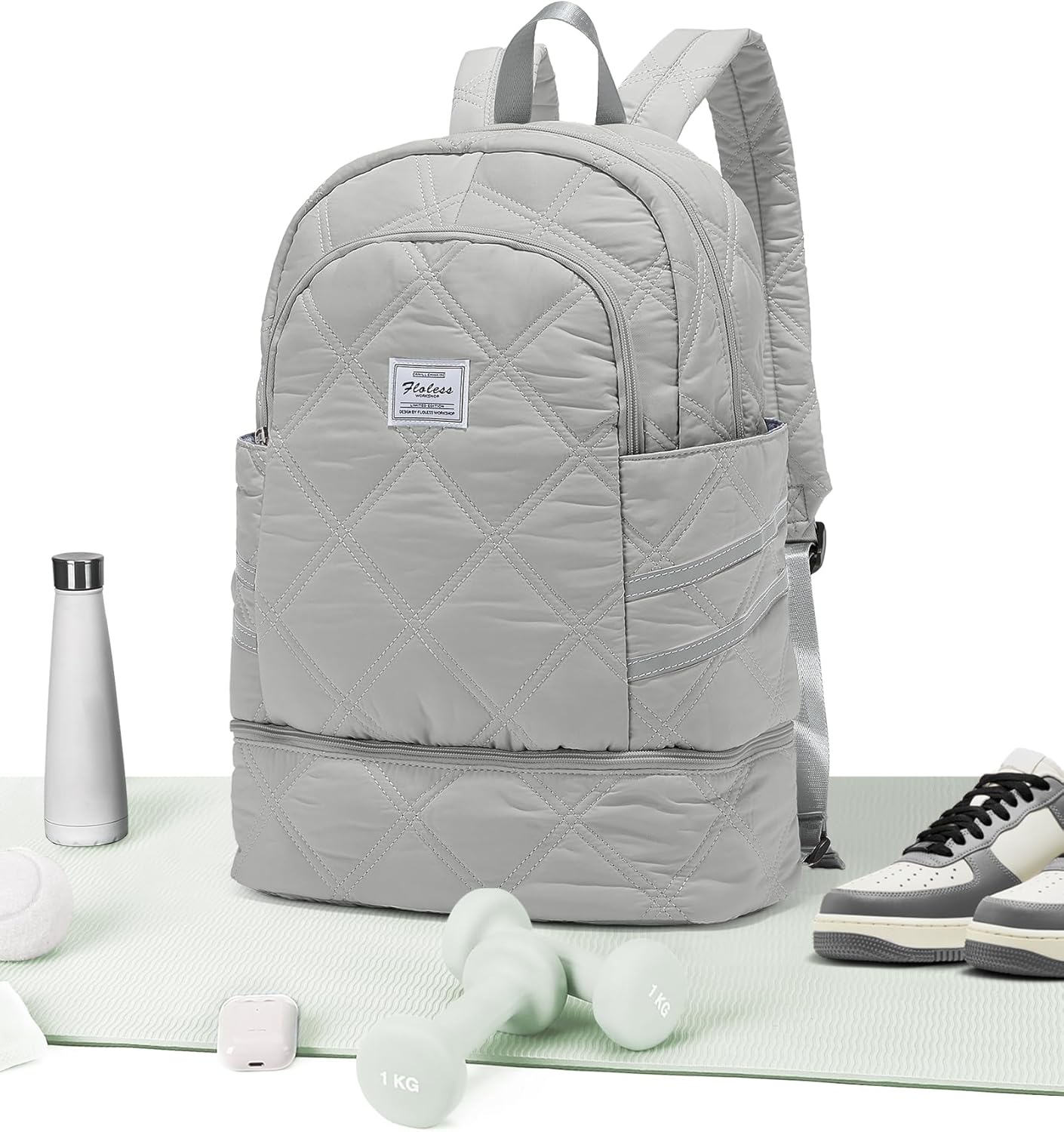 Gym Backpack for Women Men,Cheer bag,Lightweight Gym Bag with Shoe Compartment, Waterproof Sports Backpack with Wet Pocket, Black