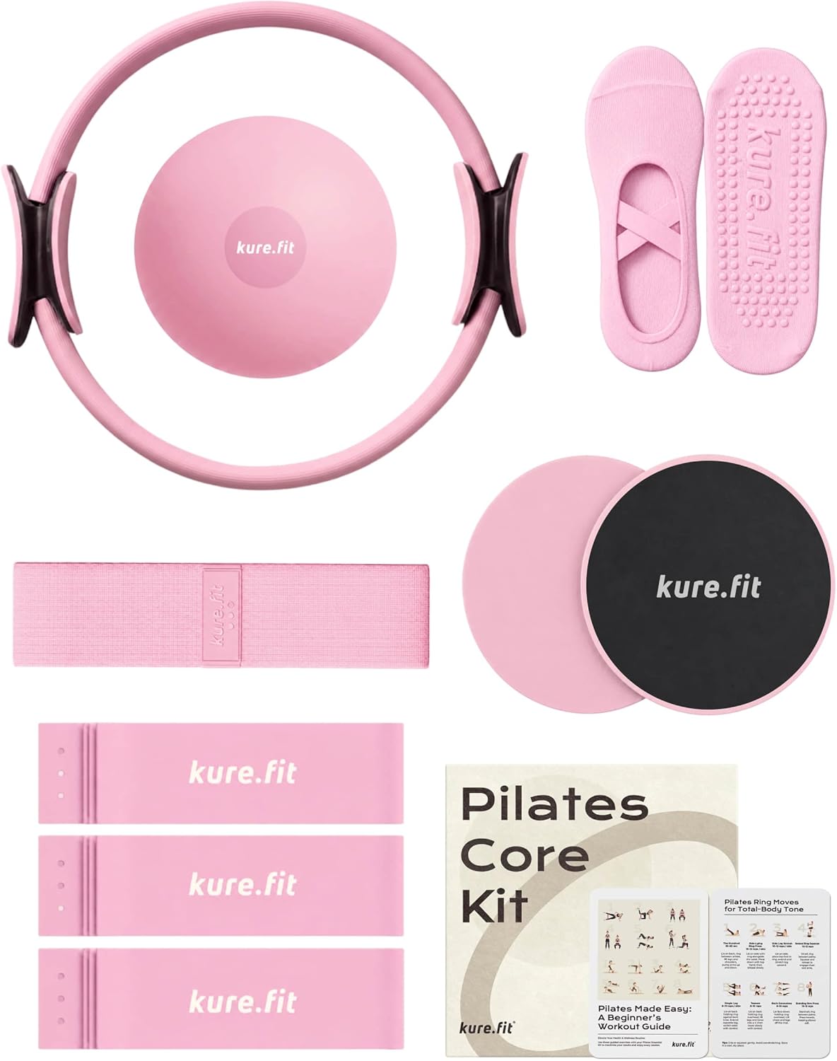 Pilates Kit for Women – Home Pilates Equipment Set with Ring, Ball & Resistance Bands | Pilates Starter Kit with Accessories in Gift Box