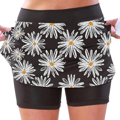 SHAOBGE Athletic Yoga Culottes for Women Solid Color Elastic Shorts Summer Lightweight High Waist Skinny Joggers Skirt 2024