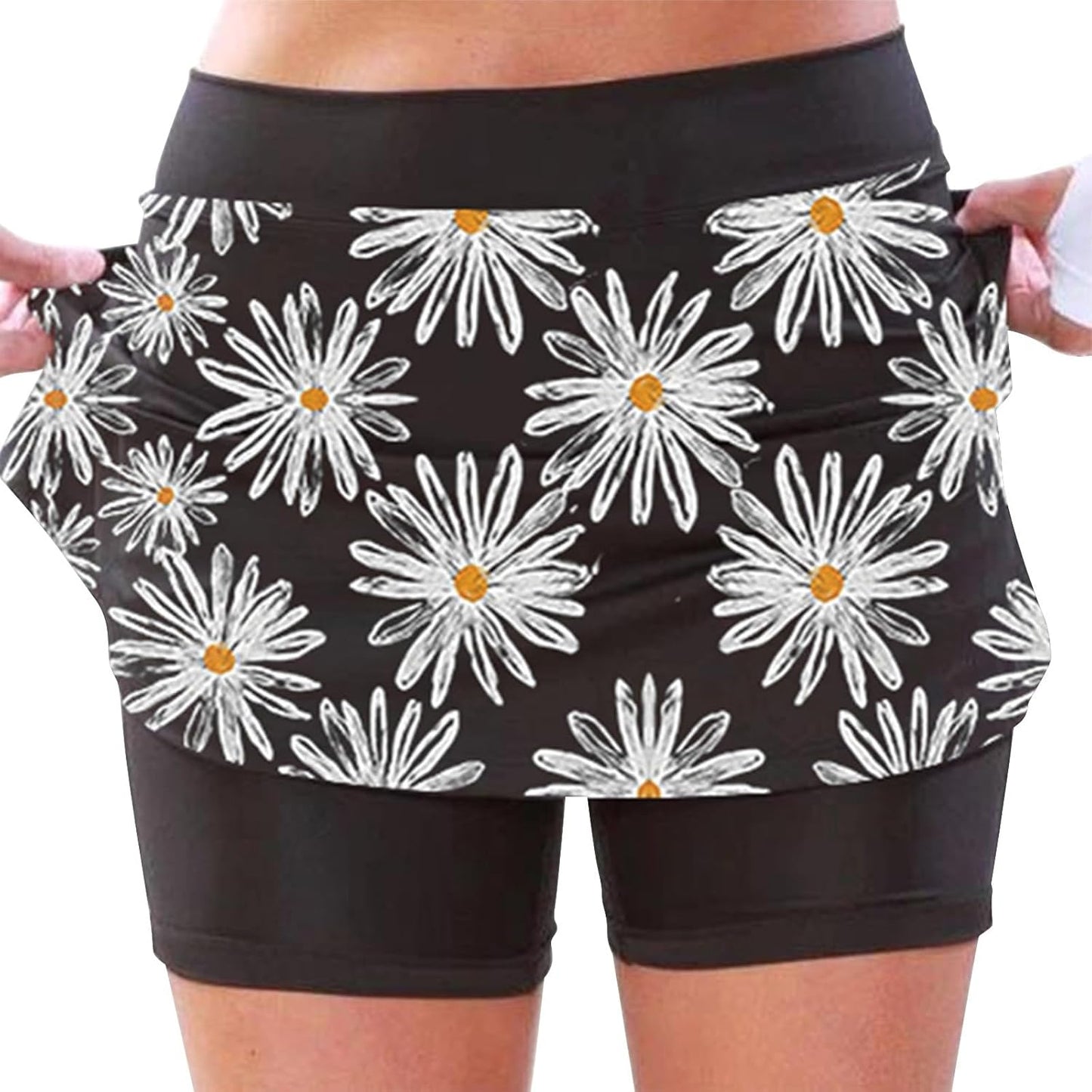 SHAOBGE Athletic Yoga Culottes for Women Solid Color Elastic Shorts Summer Lightweight High Waist Skinny Joggers Skirt 2024