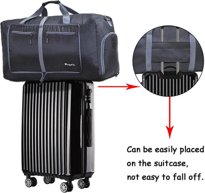 Woogwin Travel Duffel Bag Large Foldable Waterproof Overnight Bag for Beach Swim Bags Pool Sports Gym