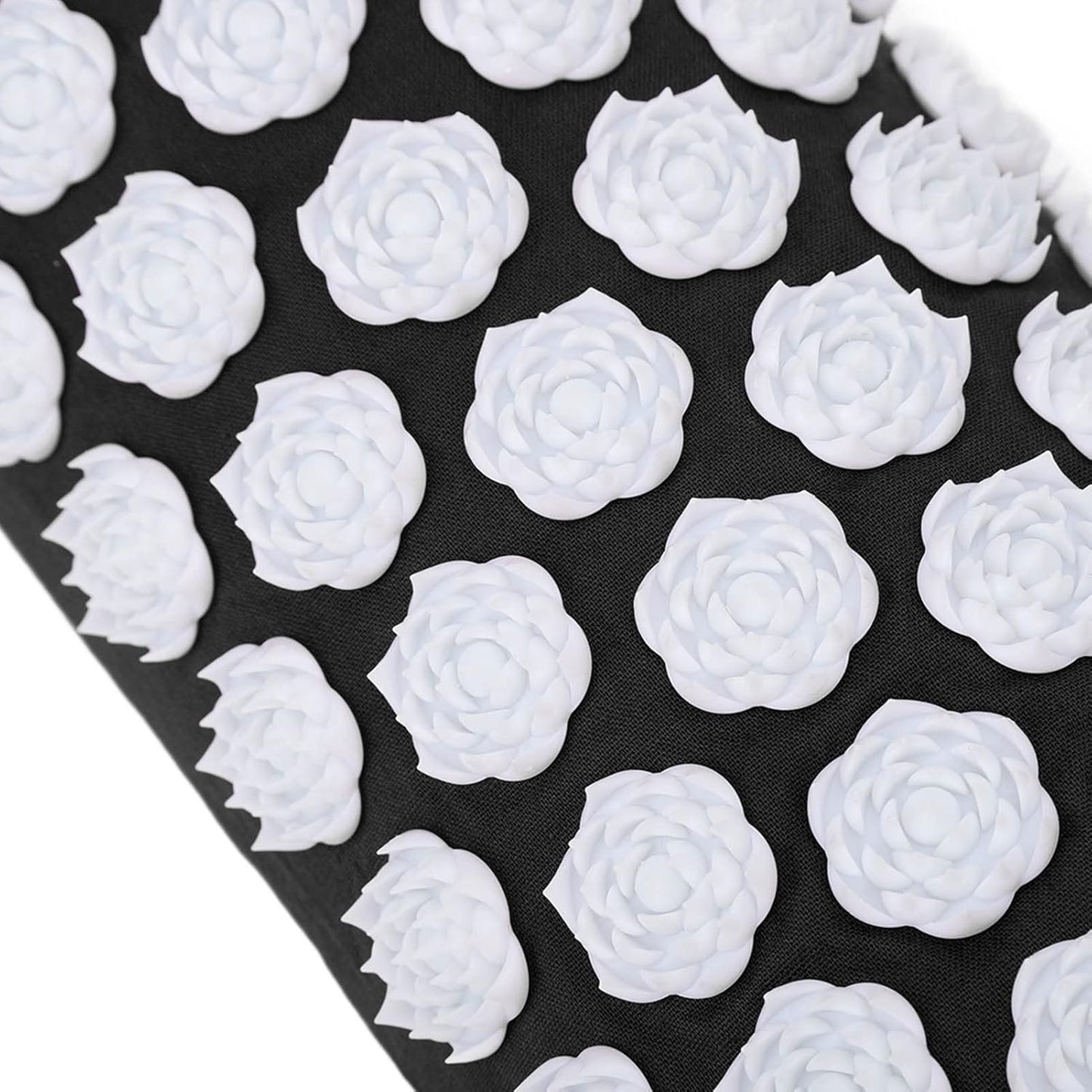 Acupressure Pillow for Neck, Acupressure Massage Pillow, Floral Stimulation Design ABS and Cotton Material Great Yoga Meditation(Black)