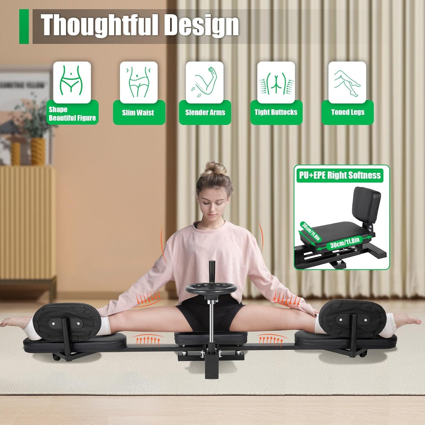 Leg Stretcher, 220/330Lbs Heavy Duty Split Machine for Leg Stretching, Leg Stretching Split Machine, Flexibility Stretching Equipment Black/Blue