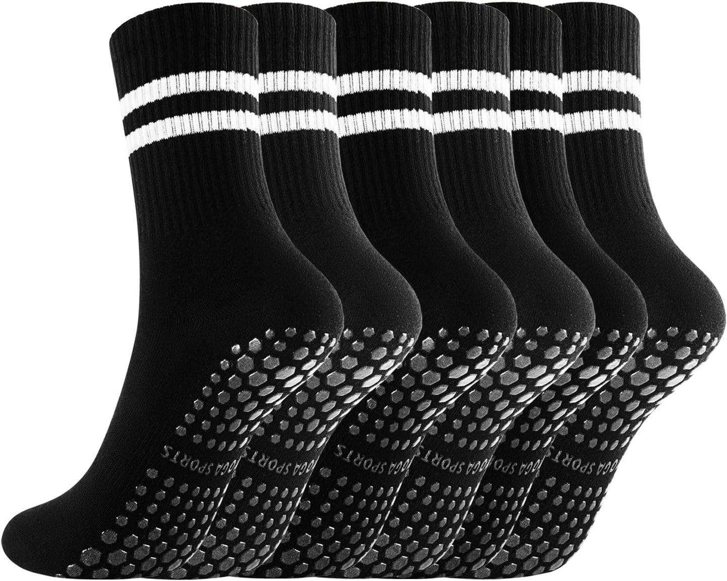 Non Slip Yoga Grip Pilates Socks for Women and Men Anti Slipper Grippy Socks for Ballet, Hospital, Dance