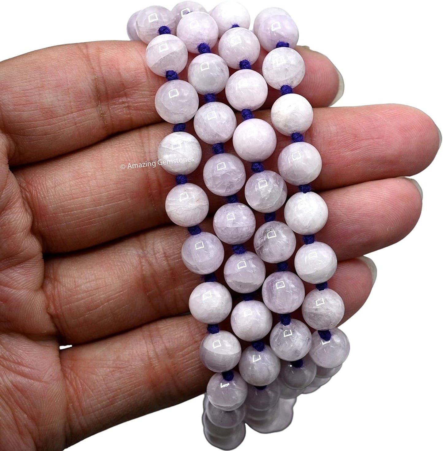 Amazing Gemstone 108 Beads Handmade Mala (Knotted, Rudraksha) - Colors A