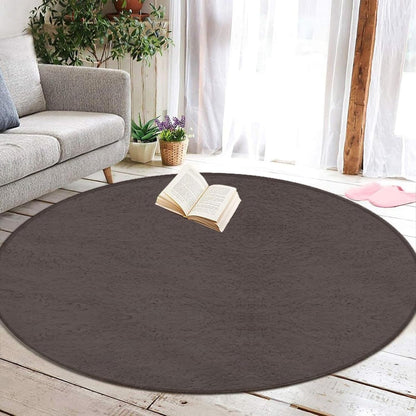 Women's Large Home Decor Mat, Soft Round Yoga Carpet, Non Slip Machine Washable Home Office Circle Rug Purple
