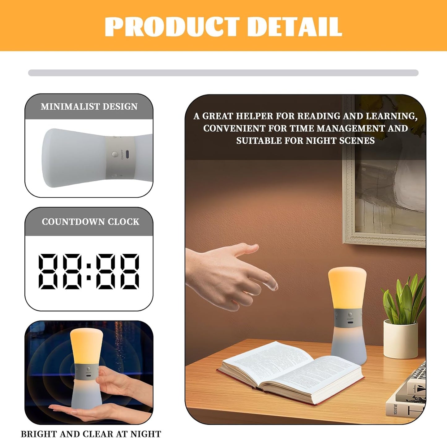 LED Visual Meditation Timer & Digital Hourglass, 1-99 Mins Adjustable Pomodoro Cube, Silent Productivity Tool for ADHD Kids & Adults, Home Office & Deep Work Focus, Rechargeable