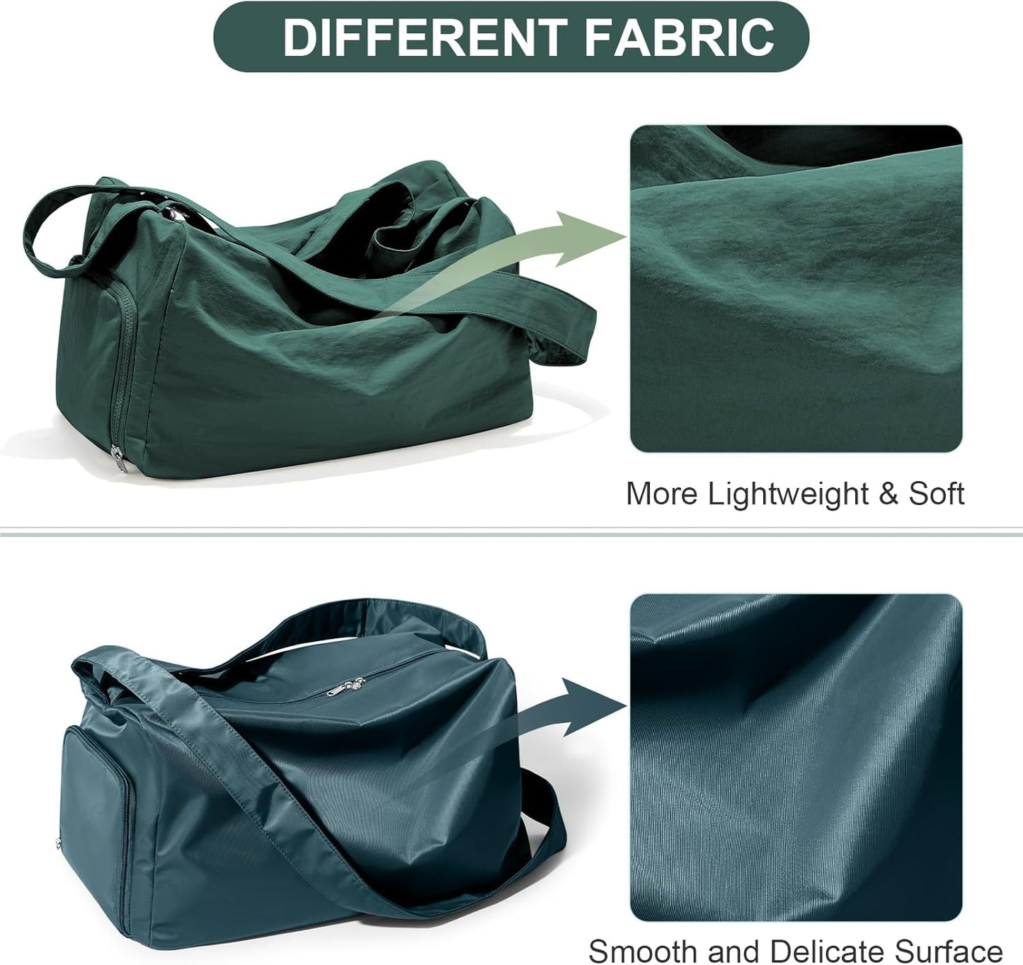 Small Gym Bag with Shoe Compartment, Workout Sport Duffle Bag for Women Travel, Waterproof Shoulder Overnight Bags Lightweight Carry on Tote Bags for Swim, Yoga, Dance