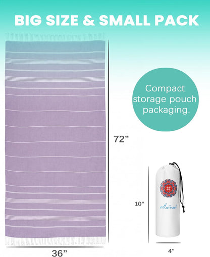 Antfuny Turkish Beach Towels Vacation Essentials Quick Dry Sand Free Oversized Bath Pool Swim Towel Extra Large XL Blanket Adult Travel Cruise Accessories Must Haves Clearance Stuff Necessities - Colors A