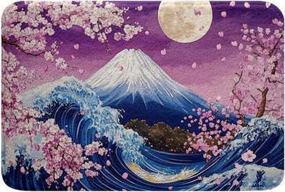 Erosebridal Yoga Bathroom Rugs Gradient Bath Mat,Meditation 20"X 32" Doormats Floor Mats for Kids Boys Girls Teens Lotus Art Non Slip Bath Rug