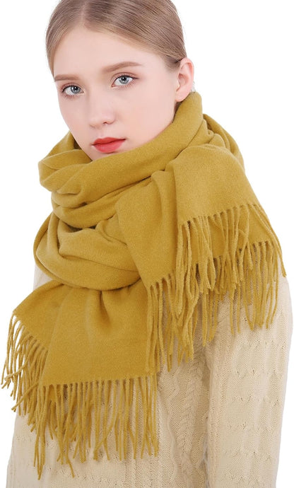 RIIQIICHY Winter Scarfs for Women Pashmina Shawls Wraps for Evening Dresses Large Warm Soft Scarves