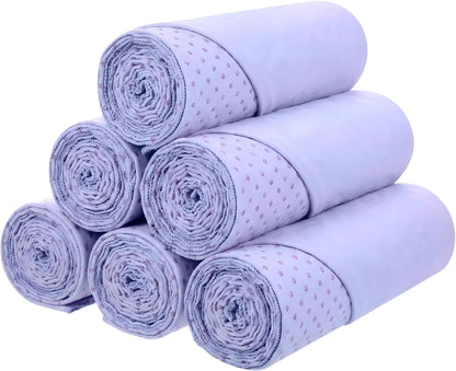Soulchen 6 Pack Hot Yoga Towel Bulk with Grip Dot Non Slip 72" x 24" Microfiber Yoga Mat Soft Sweat Absorbent Pilates Blanket Mat Towel for Exercise Fitness Accessories Workout Gym(Gray)