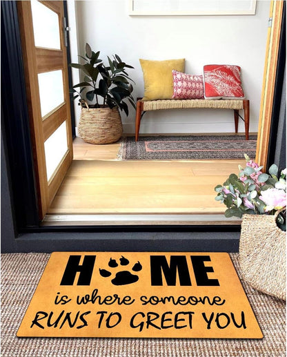 MELODADDY Funny Welcome Doormat Front Door Decor Rugs with Rubber Back 30"(L) x 18"(W) Personalized Matt Outside Entrance (Leave Your Worries At the Door Yoga Meditation Namaste)