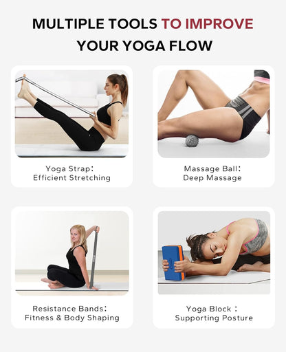 HAPBEAR Yoga Blocks 2 Pack - 9x6x3in High-Density EVA Foam with Non-Slip Textured Surface, Supportive for Deep Stretching & Lightweight - Ideal for Yoga, Pilates, Stretching Exercises