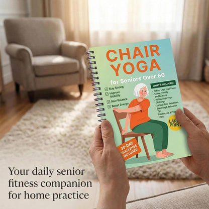 Bllavie Chair Yoga for Seniors Over 60 Book Chart,30day Beginner,Challenge to Restore Strength,Mobility,Balance and Loss Weight,Complete Guide to Look Senior Chair Exercises for Women & Men(Gradient Green)