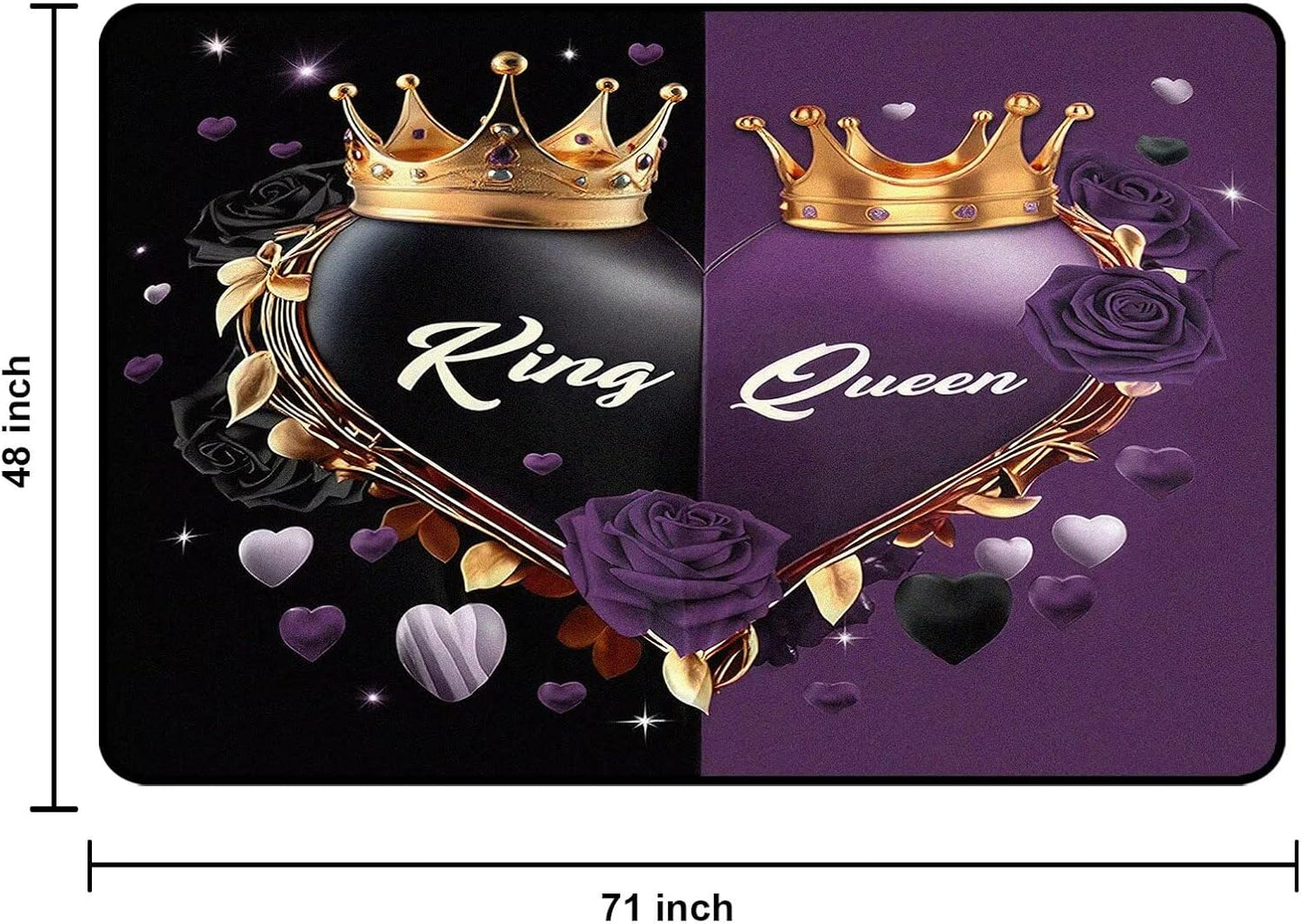 5' X 7' Queen and King Rug Black Grey Area Rugs Dining Living Room Bedroom Kitchen Office Yoga Room Washable Floor Mat Doormats Throw Rug Carpet Room Decor