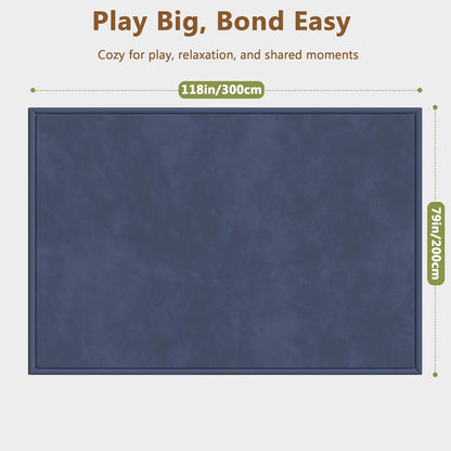 Baby Play Mat for Floor, 1.3'' Thick Memory Foam Tummy Time Mat - Super Soft Coral Velvet Nursery Rug with Non-Slip Backing, Crawling Rug for Toddlers/Infants, Yoga & Tatami Use, Oatmeal, 79''x 118''