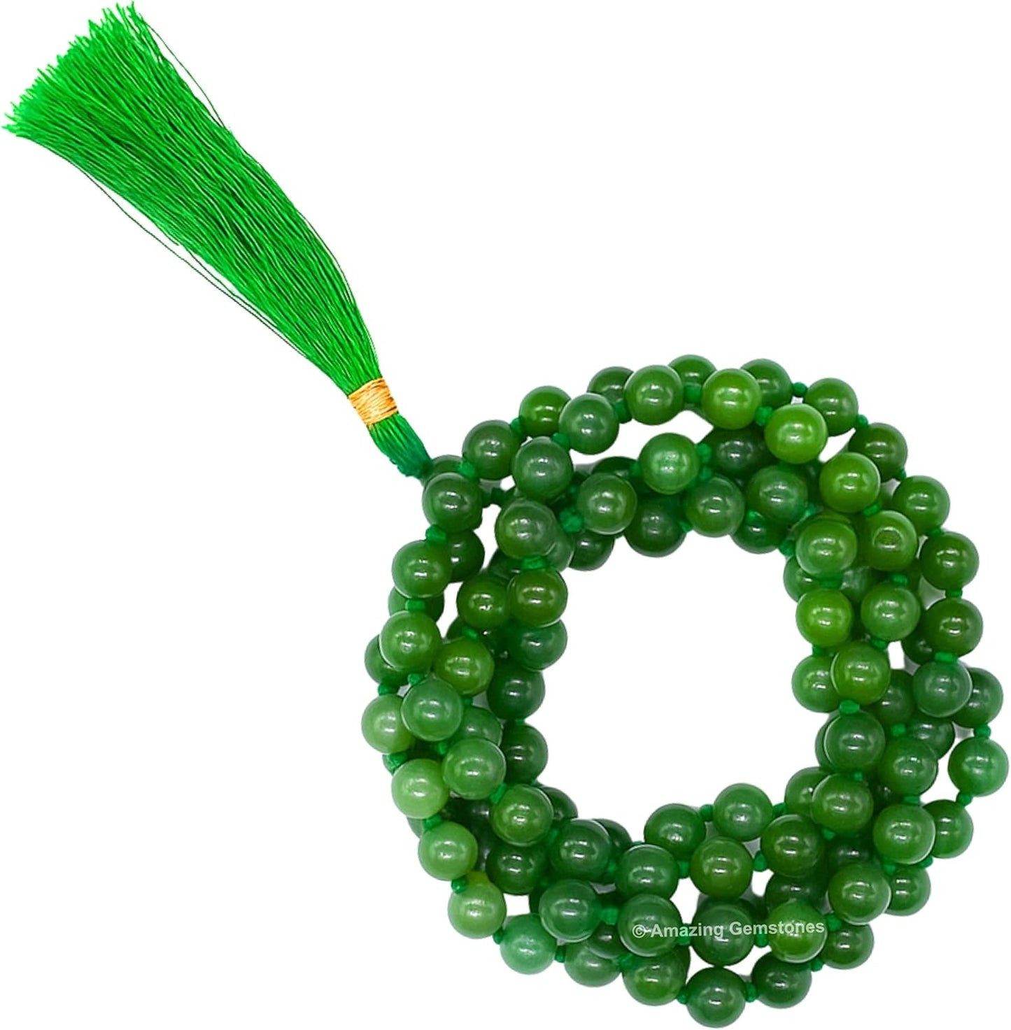 Amazing Gemstone 108 Beads Handmade Mala (Knotted, Rudraksha) - Colors A