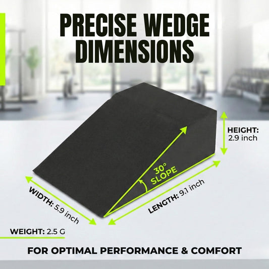 pack of 2 Squat Wedge, Supportive Foot Wrist Exercise Wedge for Squat, Yoga, Pushup, Balance, Stretch, Strength, Pilates, Plank, Physical Therapy - EVA Riser Block for Men & Women