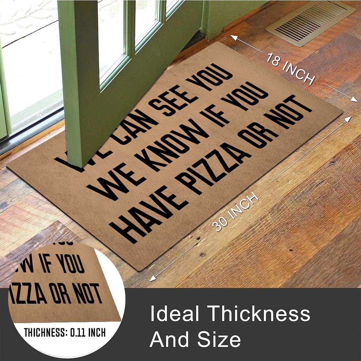 MELODADDY Funny Welcome Doormat Front Door Decor Rugs with Rubber Back 30"(L) x 18"(W) Personalized Matt Outside Entrance (Leave Your Worries At the Door Yoga Meditation Namaste)