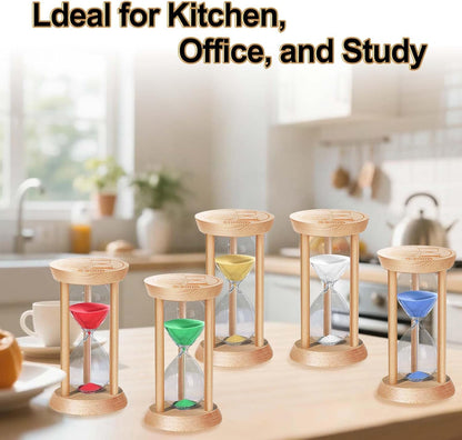 20 Minute Wooden Sand Timers,Large Bamboo Gold Sand Hourglass for Productivity, Meditation & Decor, 20 Min Reloj De Arena Sand Watch for Kitchen, Office, Game, Classroom, Yoga