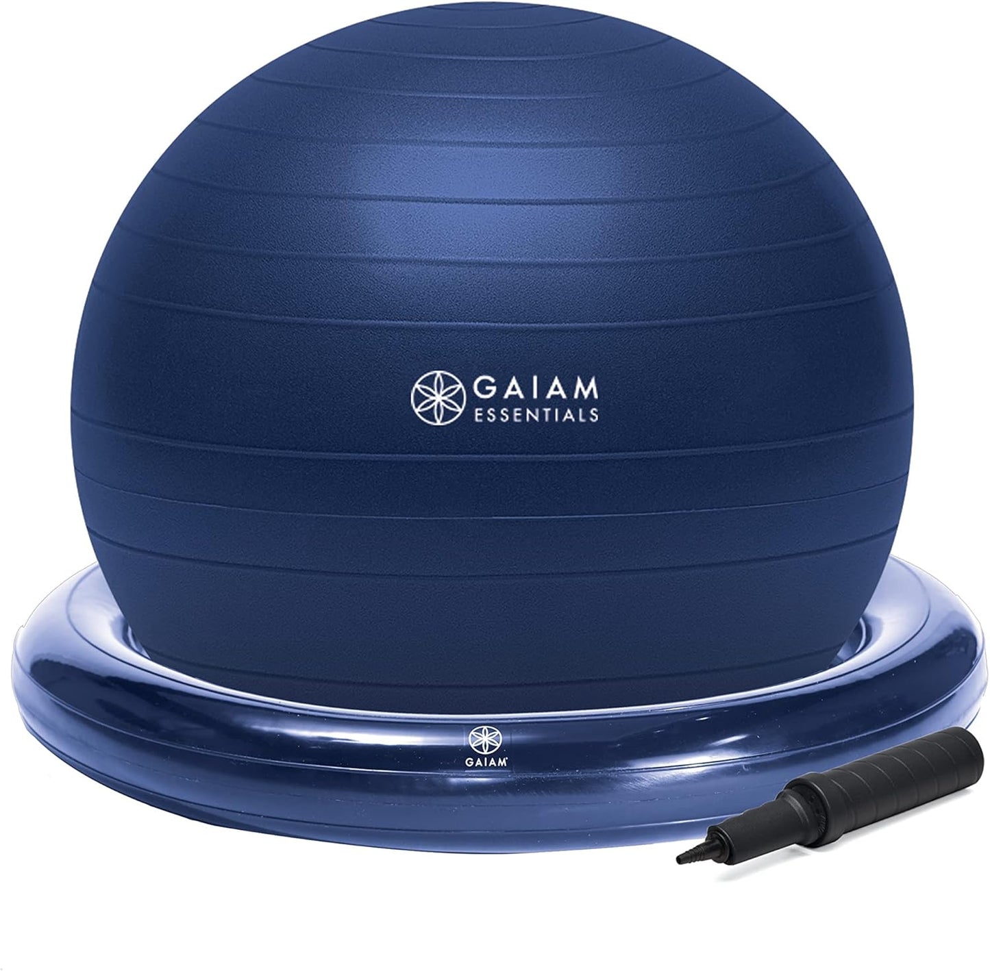Balance Ball & Base Kit, Yoga Ball Chair, Exercise Ball with Inflatable Ring Base for Home or Office Desk, Includes Air Pump