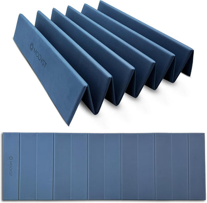 Folding Yoga Mat, TPE Folding Yoga Mat, Foldable Exercise Mat for Yoga, Pilates, Floor Workouts, Compact Design, Travel Friendly, Ideal for Home & Gym, Knee pad, Kneeling pad, No Roll Mat