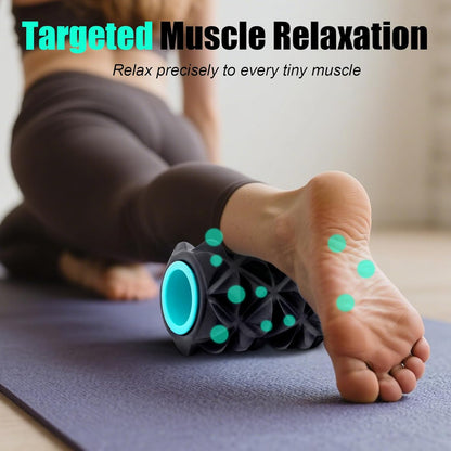 Back Roller Wheel - 3 Pack Yoga Foam Roller for Physical Therapy & Back Stretcher, Deep Tissue Massage for Pain Relief & Stretching | Green.